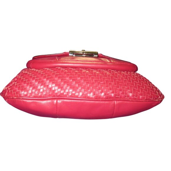 Coach 2012 Kristin Woven Maroon Leather Hobo Handbag - Picture 7 of 10